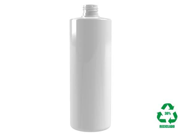 Frasco rPET30 500ml M4 cilíndrico 24/410 branco 33g