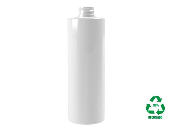 Frasco rPET30 500ml M4 cilíndrico 28/410 branco