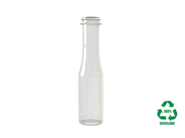 Garrafa rPET100 100ml M3 cilíndrica 29-21 transparente